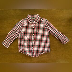 Janie and Jack Plaid Kids Shirt - Red, Blue, White